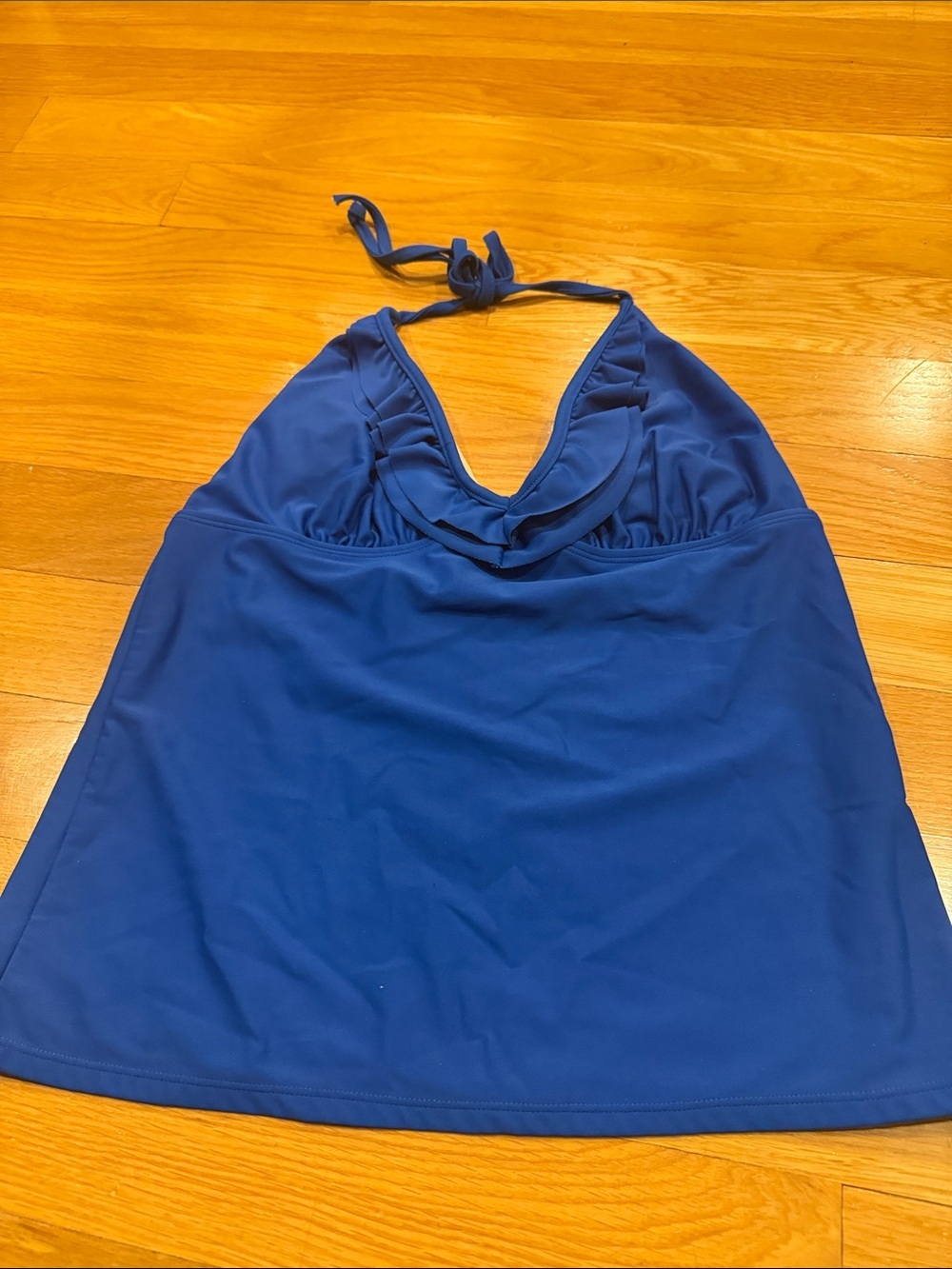 Old Navy royal blue tankini top size large .